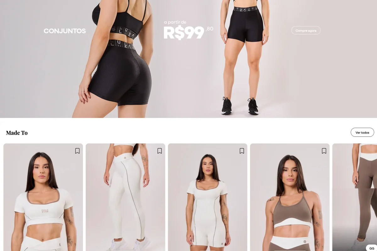 Case Água e Luz - E-commerce de moda