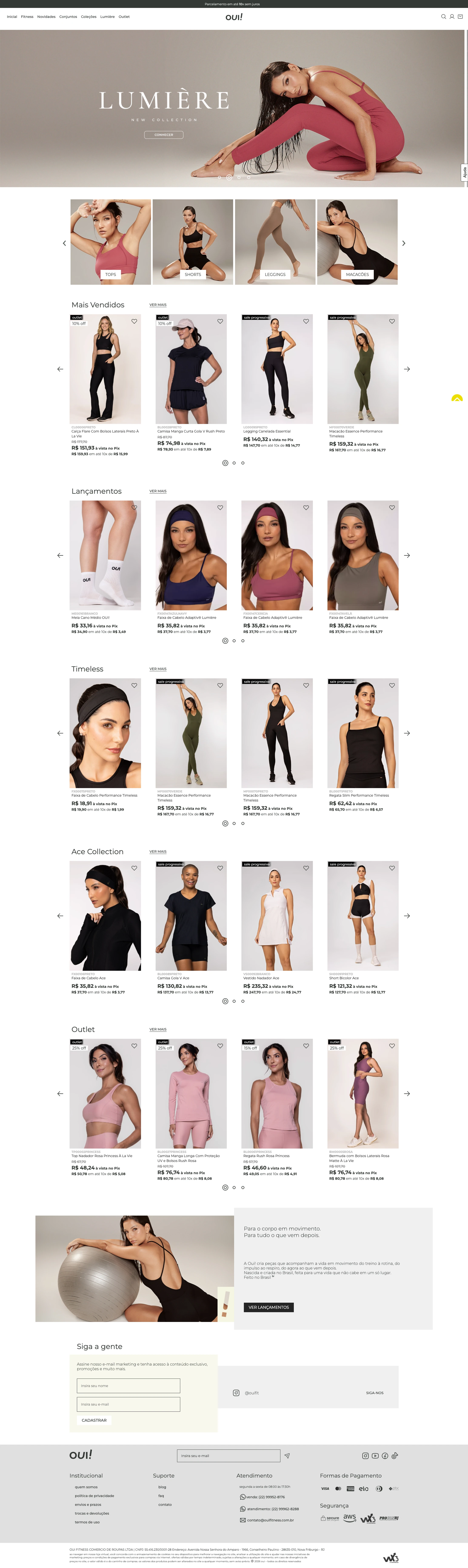 Oui Fitness — desktop